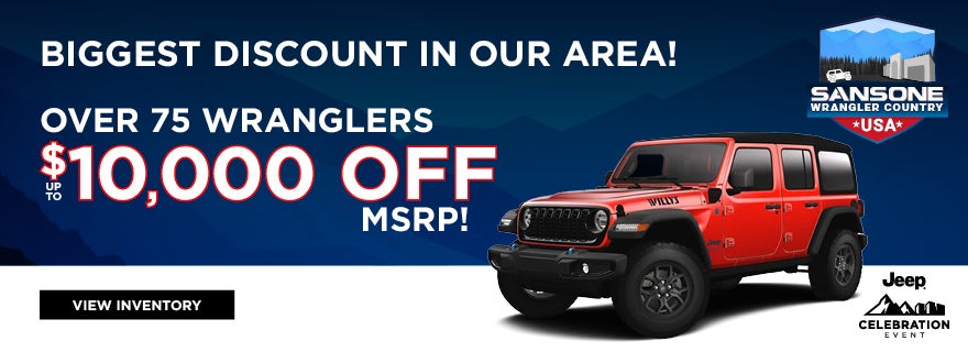 over 75 wranglers $10,000 off msrp